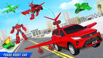 Flying Prado Car Robot Game MOD APK