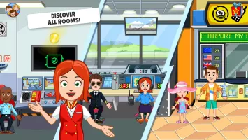 My Town Airport games for kids MOD APK