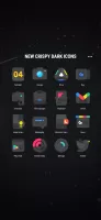 Crispy Dark Icon Pack MOD APK