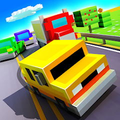 Blocky Highway: Traffic Racing MOD APK