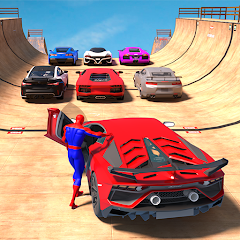 Superhero Car: Mega Ramp Games MOD APK