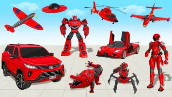 Flying Prado Car Robot Game MOD APK